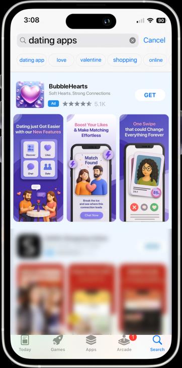 Apple Ads — Search results placement